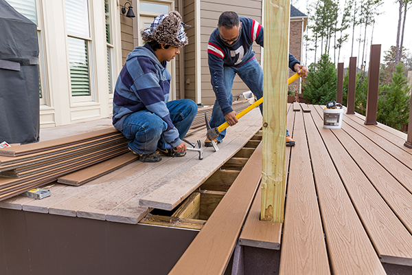Timber decking and outdoor pergola design